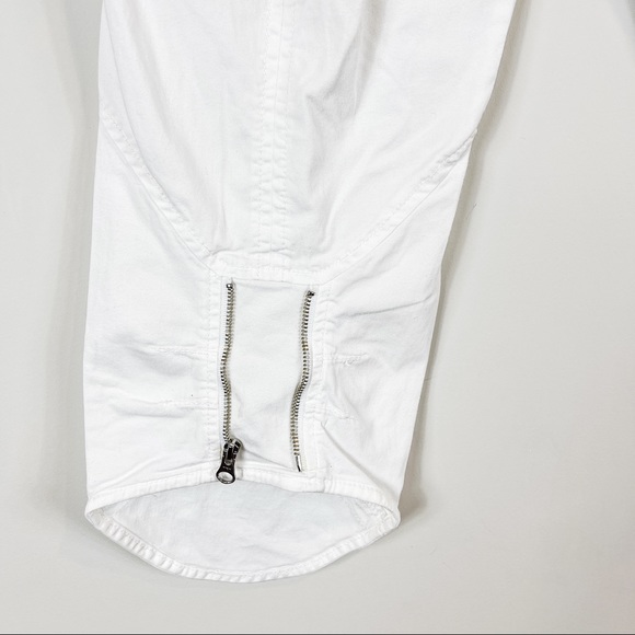 Armani Exchange White Capris Pant Zipper Button 2 - Picture 11 of 16